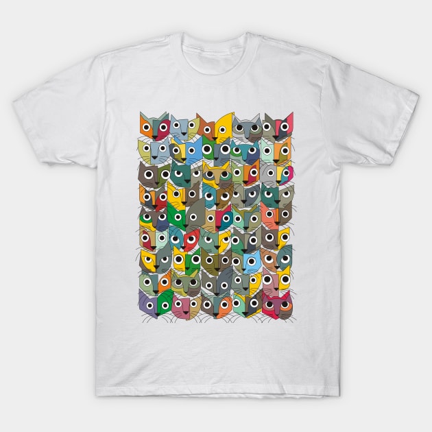 Cats (forty five pack version) T-Shirt by bulografik